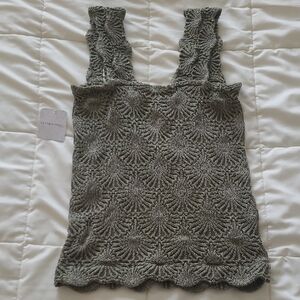 Textured Olive Green Women's Stretch Top Size Med/Large